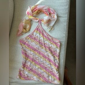 Missoni knit halter top